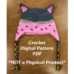 Rainbow Poptart Nyan Cat Hat Crochet Pattern PDF