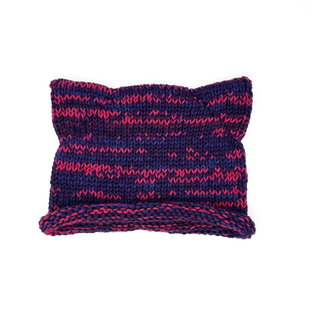 Cat-Ear Hat: Bi-Pride and Purple
