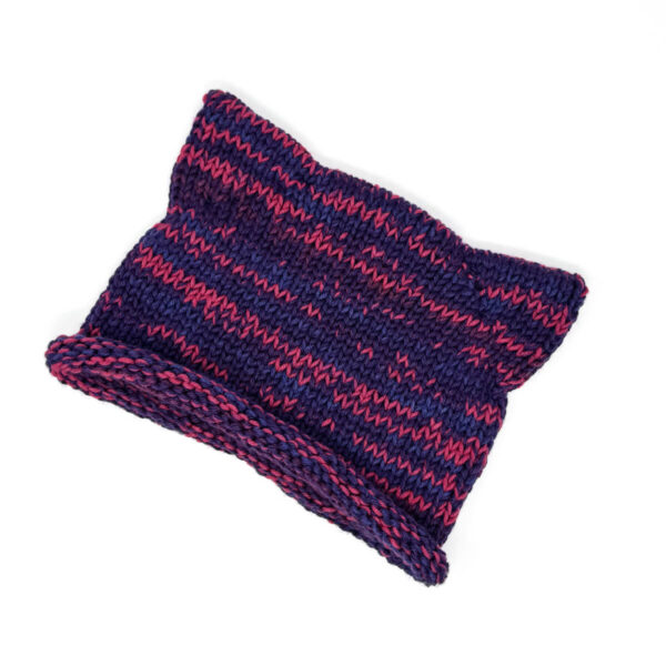 Cat Ear Beanie: Bi-Pride and Purple - Image 2