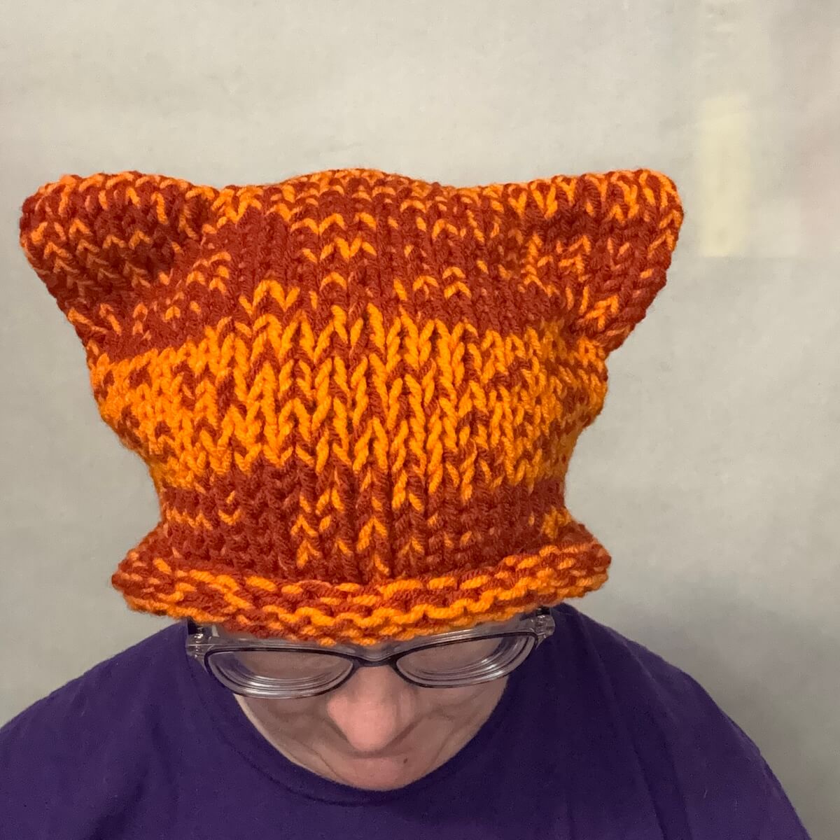Cat-Ear Hat: Orange and Clay - Image 5