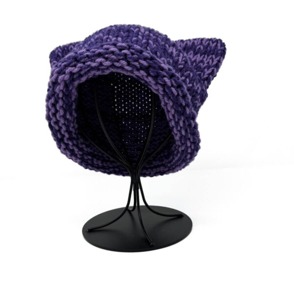 Cat Ear Beanie: Purple and Amethyst - Image 4