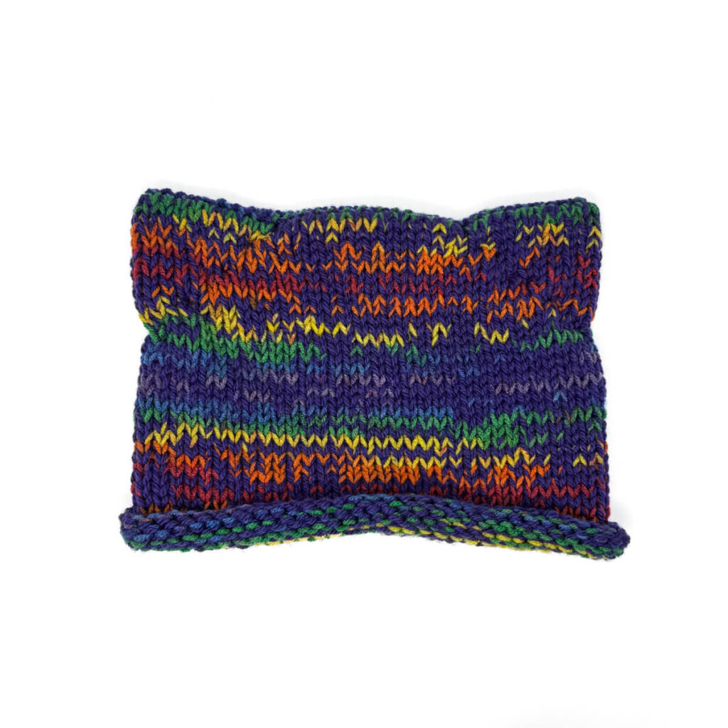 Cat-Ear Hat: Rainbow and Purple