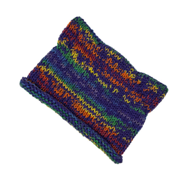 Cat Ear Beanie: Rainbow and Purple - Image 2