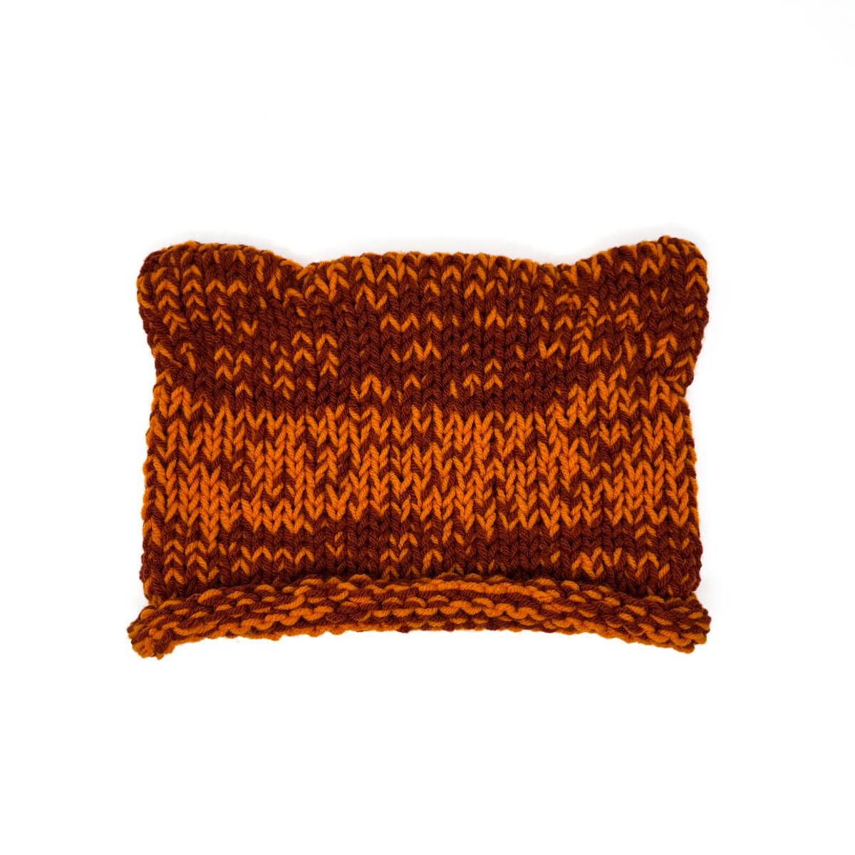 Cat-Ear Hat: Orange and Clay